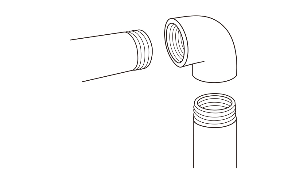 エルボ 接続イメージ