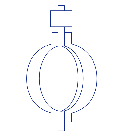 バタフライバルブ展開図