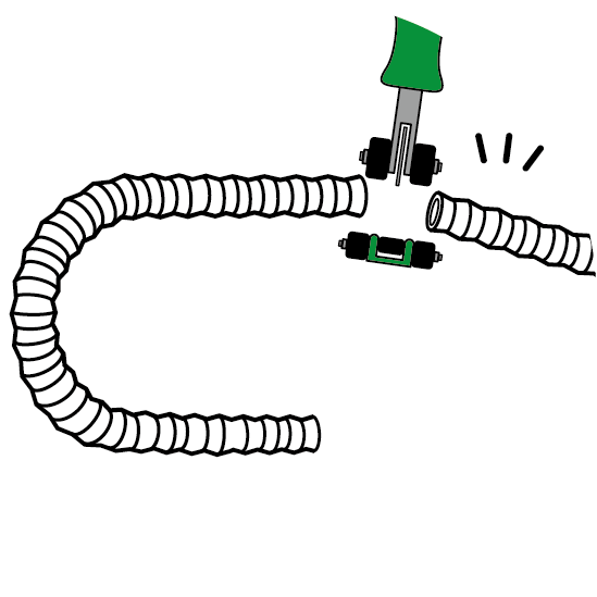 必要な長さにカットできます。